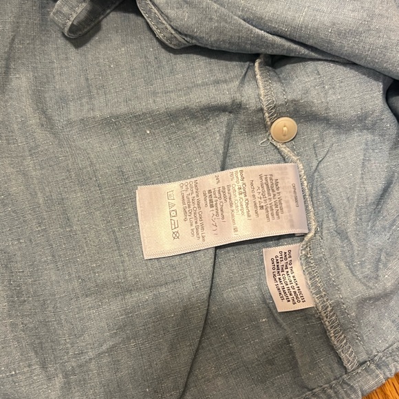 Madewell Chambray Meriden Top in Vineshire Wash Blue Size - Picture 8 of 15